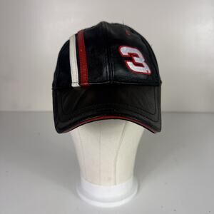 Vintage Dale Earnhardt #3 NASCAR Leather Hat Chase Authentics Wilsons Black